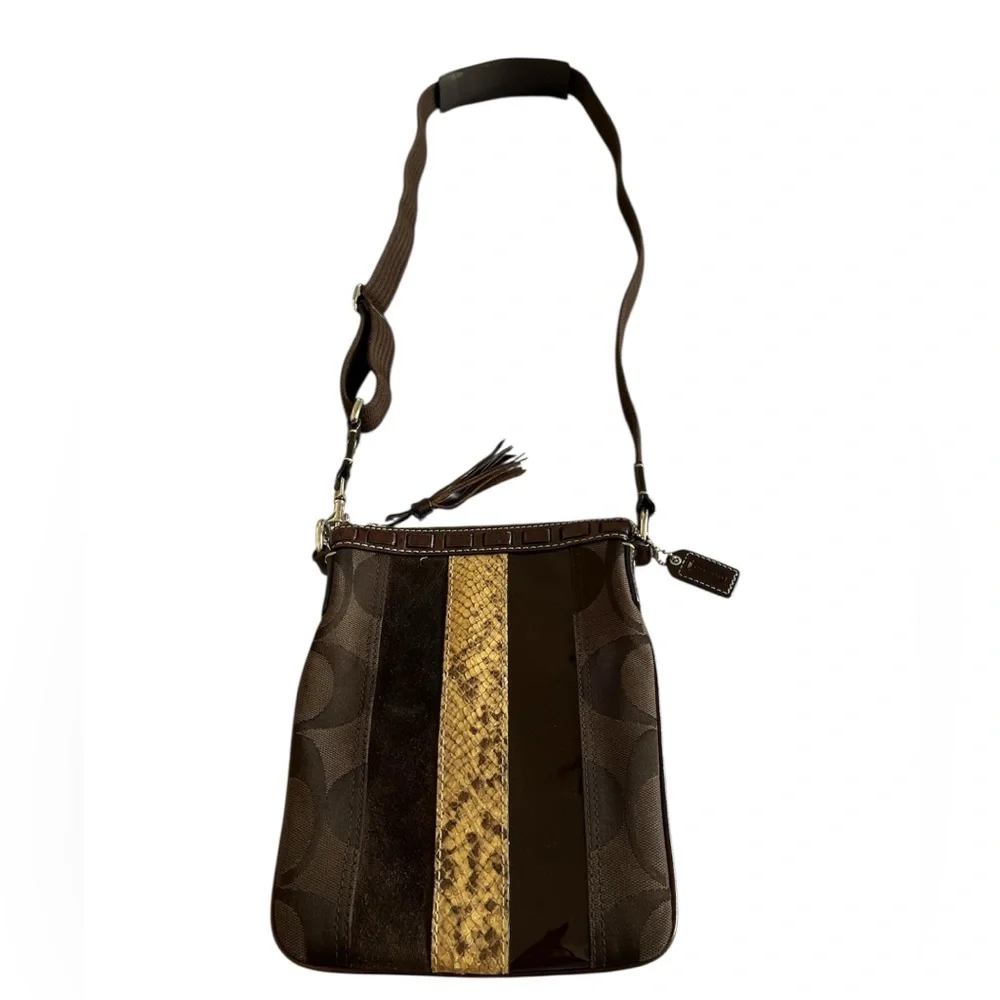 Vintage Coach Hampton Python Swingpack Crossbody - EUC
